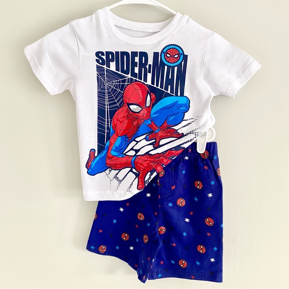 Marvel Spider-Man Kids Set - White and Navy